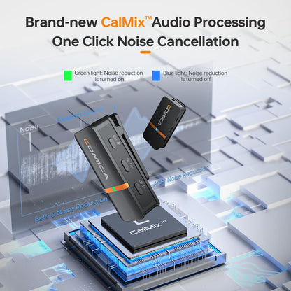 COMICA Vimo Q 4 Channels Wireless Lavalier Microphone for Camera/Smartphone