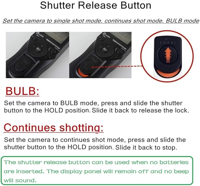 PHOLSY N10 Timer Remote Control Cable with Intervalometer for Nikon Z5, Z7-II, Z6, Z6-II, D750, D780, D7500, D7200, D7000, D5600, D5500, D5300, D3300, D610, D90, P7700, P7800, P950, Replaces MC-DC2