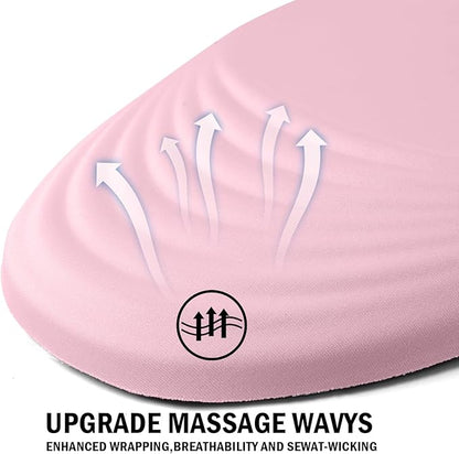 Ergonomic Mouse Pad with Wrist Rest Support,Mousepad Relief Carpal Tunnel Pain, Entire Memory Foam Mouse Pad with Non-Slip PU Base, Wireless Mouse Pad, Pink