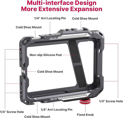 ULANZI Smartphone Video Rig with Handle, LINO Filmmaking Case Aluminum Alloy Phone Video Stabilizer Grip Tripod Mount for Video Maker Videographer with Cold Shoe for iPhone 16 15 Mini Pro Max 8 Plus