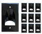 BestMounts - 12 Pack Inner Nose Behind Wall Cable Management TV Cord Hider for Wall Mounted TV - Single Gang Low Voltage Recessed Wall Plates Cable Pass Through for Wires, HDTV, HDMI (White)