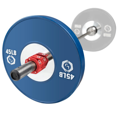 Lock-Jaw Barbell Collars Sport Olympic Barbell Clamps 2 Pcs – Heavy Duty Bar Clamps for 2” & 50mm Olympic Bars – Secure Weight Bar Clamps for Strength Training & Home Gym Accessories – Red
