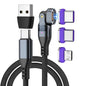 240W Magnetic Charging Cable ，180°Rotating USBC to USB C Magnetic Data Cable ，Micro USB Magnetic Phone Fast Charger Cable Data Transfer for Laptop/Tablet/Smart Phone (6ft)