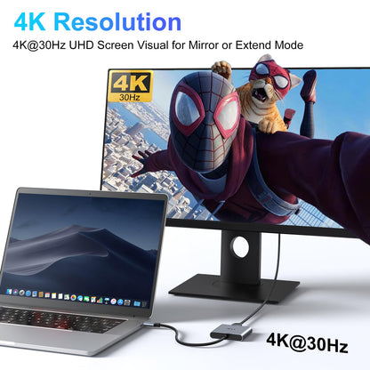 USB C to HDMI Adapter,USB-C Adapter Hub Multiport Digital AV Converter
