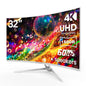 CRUA 27 Inch FHD 100Hz White Curved Computer Monitor, 1800R VA, Frameless