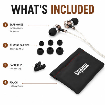 Sephia SP3060VC Earbuds Wired in-Ear Headphones with Mic