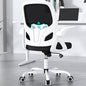 Home Desk Chair with Back Supportive Lumbar Support, Breathable Double Mesh Cushion Home Desk Office Chair with Flip up Arms, Modern Ergonomic Home Desk Office Chair for Work(White)