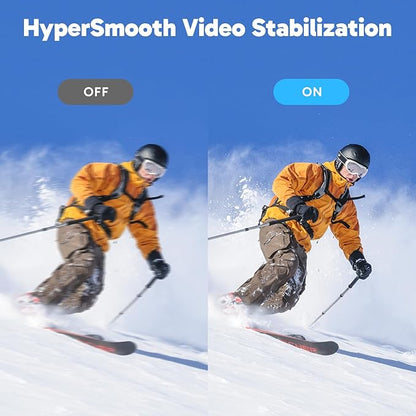 AKASO EK7000 Pro 4K30fps Action Camera with Touch Screen EIS 131ft Waterproof Underwater Camera Remote Control 5X Zoom with Helmet Accessories Kit (with 128GB MicroSD Card)