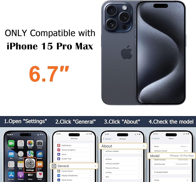 Designed for iPhone 15 Pro Max Case Compatible with Magsafe Cover Camera Lens Protector Military Grade Protection Shockproof Soft TPU Slim Magnetic Phone Case for iPhone 15 Pro Max White