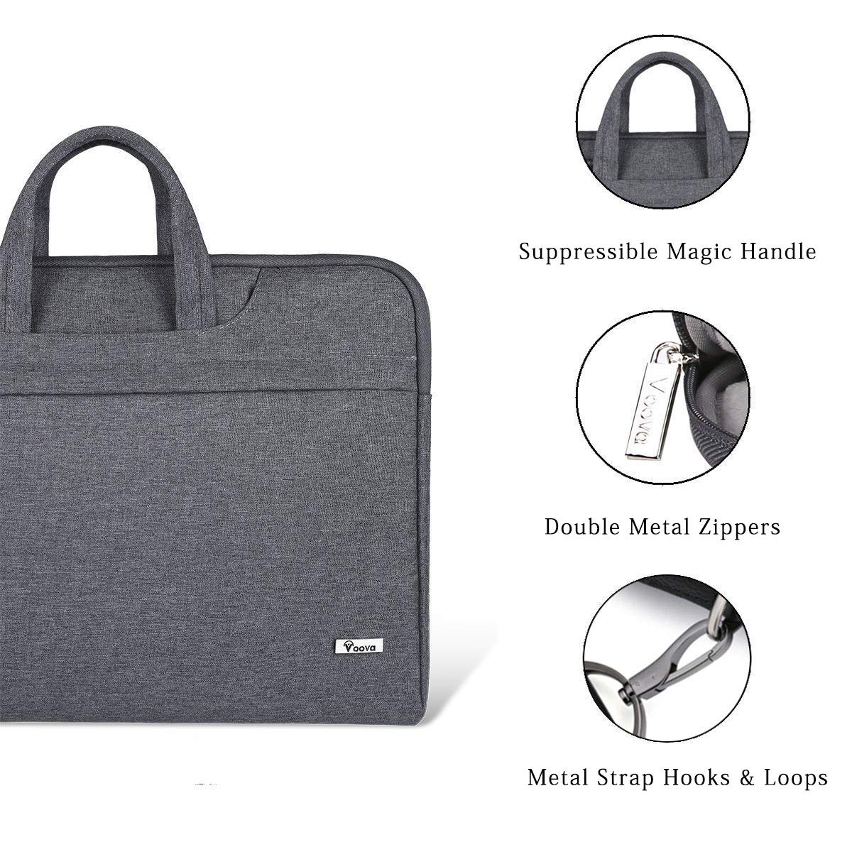 Voova 13.3-13 Inch Laptop Sleeve with Handle, MacBook Sleeve, Gray