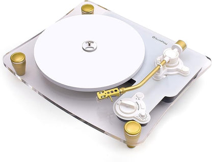 TechPlay Ghost, 2 Speed Belt Driven Turntable with Bluetooth Broadcast. Connects to Your Bluetooth Speakers wirelessly.