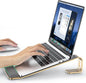 LOXP Laptop Stand for Desk, Laptop Stand with Wrist Support, Ergonomic Detachable Laptop Riser, Mount, Holder Notebook Computer Stand for MacBook Air Pro, HP, Dell, XPS, HP (10-17") Laptops - Gold