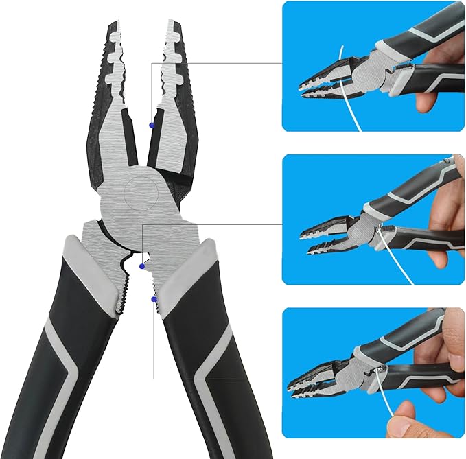 Cable Tethers 10 Pack with Crimping Tool (12 Inches, White Color), Adjustable Security Cable Look, Universal DIY Adapter Tethering Ties Kit for Computer Cord, Pre-Assembled, Tamper-Resistant