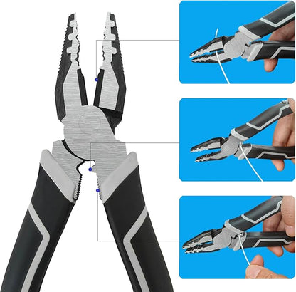 Cable Tethers 20 Pack with Crimping Tool (12 Inches, White Color), Adjustable Security Cable Look, Universal DIY Adapter Tethering Ties Kit for Computer Cord, Pre-Assembled, Tamper-Resistant