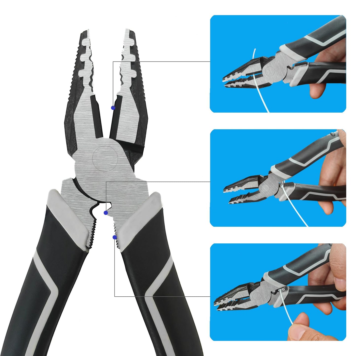 Ciyebst Cable Tethers 15 Pack with Crimping Tool (12 Inches, White), Adjustable Security Cable Look, Universal DIY Adapter Tethering Ties Kit for Computer Cord, Pre-Assembled, Tamper-Resistant