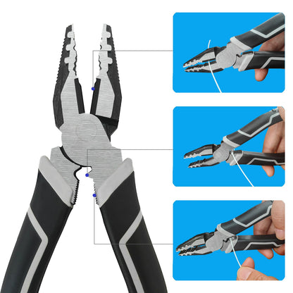 Ciyebst Cable Tethers 15 Pack with Crimping Tool (12 Inches, White), Adjustable Security Cable Look, Universal DIY Adapter Tethering Ties Kit for Computer Cord, Pre-Assembled, Tamper-Resistant