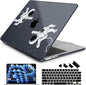 Batianda Premium Case for New MacBook Air 15 inch 2025 2024 2023 with M4 M3 M2 Chip, Designed Black Protective Plastic Hardshell & Keyboard Cover & Screen Protector, Cosmonaut
