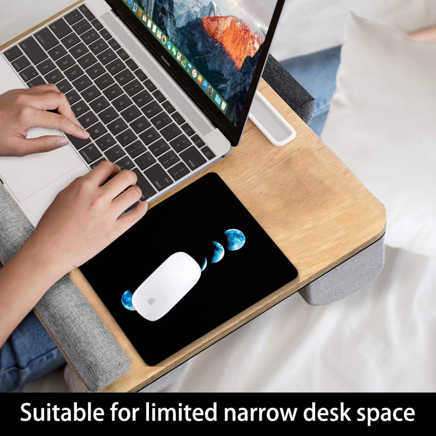 SHALYSONG Moon Phase Mouse Pad, 9.5"x7.9" Non-Slip 3mm Small Mousepad