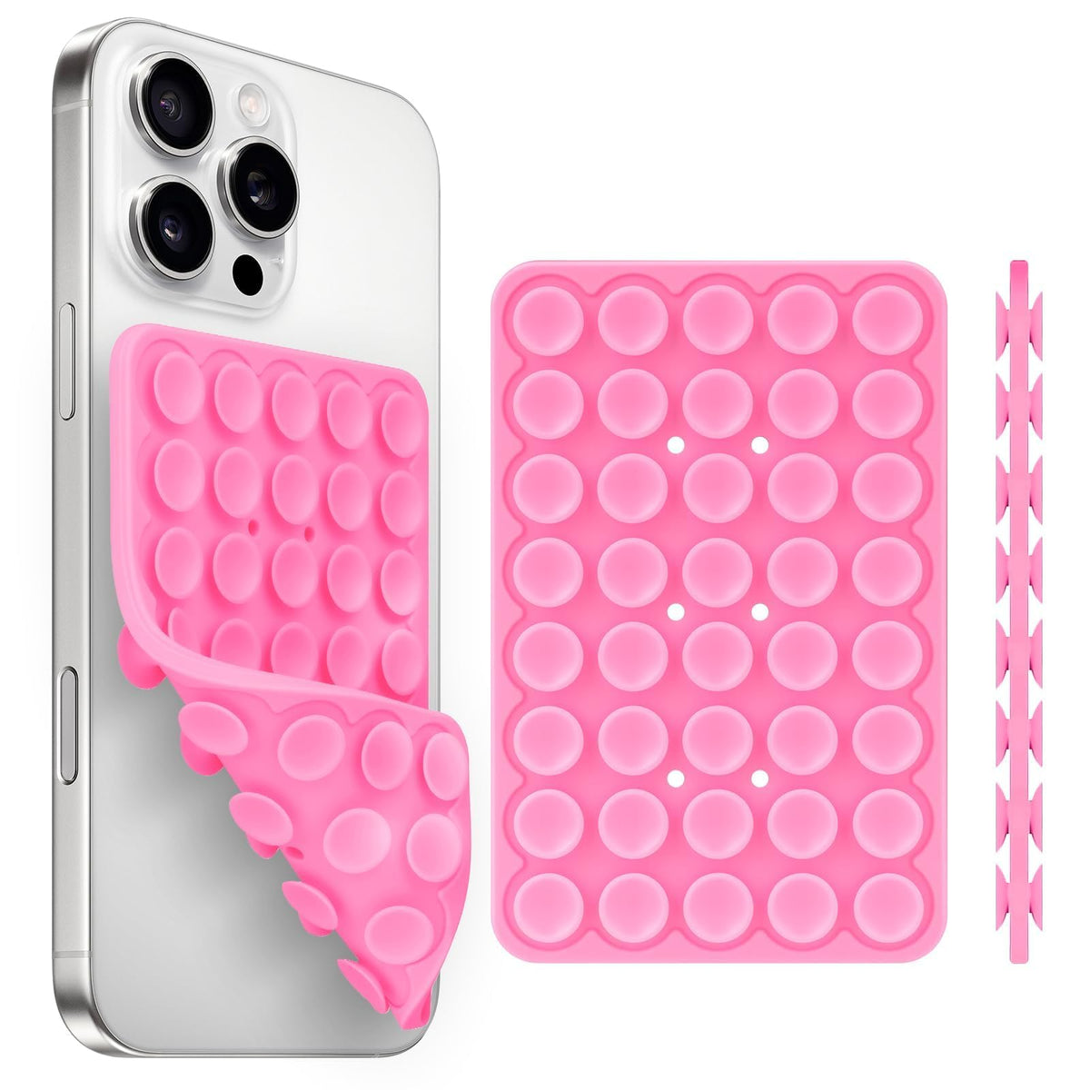 Yojaro Silicone Suction Cup Phone Case Mount Double Sided, Phone Accessories Hands-Free Strong Grip Holder for Selfies and Videos, Silicon Phone Stand for iPhone and Android Purple