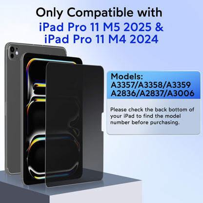 MOBDIK Privacy Screen Protector for iPad Pro 11 inch M5 2025 / M4 2024