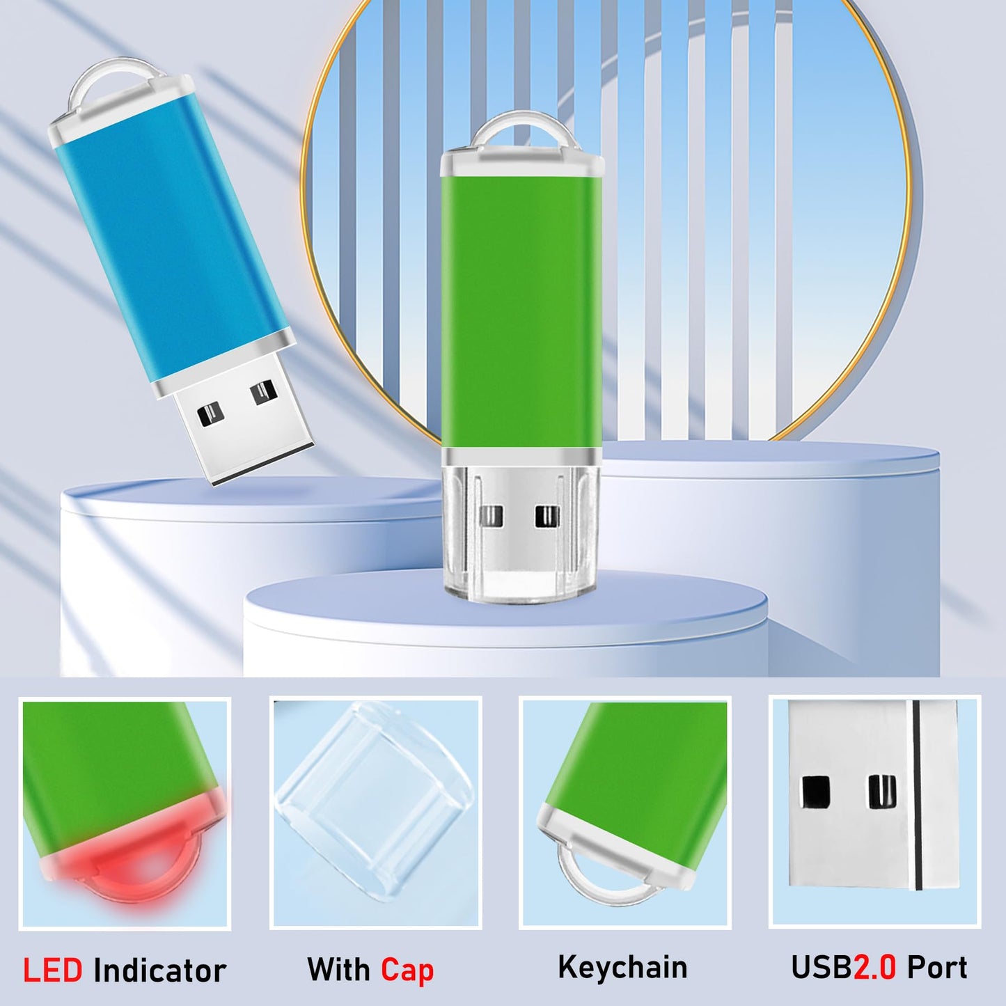 8GB USB Flash Drive Bulk 50 Pack Nicepicten Bulk USB 2.0 Thumb Drive Pack