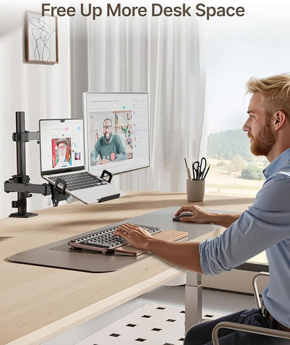 monTEK Monitor and Laptop Stand for 32" Screen and 17" Laptop