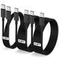 LOFPYE 3-Pack 10FT 60W USB C to USB C Cable, Type C to Type C Cable,Fast Charging Cable for iPhone 16 15 Pro Plus Pro Max，for Galaxy S24 S23, for iPad Pro/Air, for MacBook Pro/Air and More
