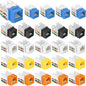 VCE UL Listed Cat6 RJ45 Keystone Jack Insert 25-Pack, 90 Degree Punch Down Keystone Jack Adapter Slim Profile Mixcolor