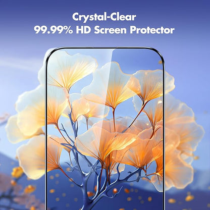UNBREAKcable 3-Pack Screen Protector for iPhone 16/15, Shatterproof Tempered Glass [Easy Installation Frame] [99.99% HD Clear] [Case Friendly] [9H Hardness] [Full Coverage] for Apple 6.1 inch