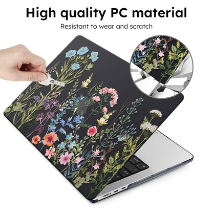 iCasso MacBook Air 13 Inch Hard Shell Case M4 2025 A3240 Weed Pattern