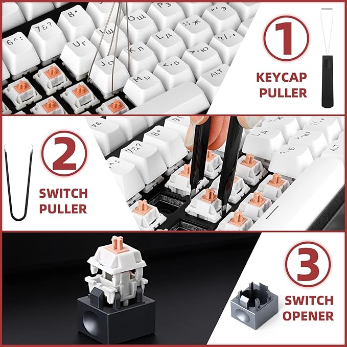 RUNJRX Keyboard Lube Kit and Switch Lube 15g/0.53oz JRX-205 G0 with Switch Opener Tweezers for Custom Keyboard