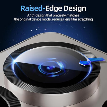 X-it Camera Lens Protector for Samsung S25 Ultra, 9H Tempered Glass, Independent Metal Aluminum Edge Original Protection Design, Suitable for Phone Case, Anti-scratch, Anti-reflective,Pinkgold