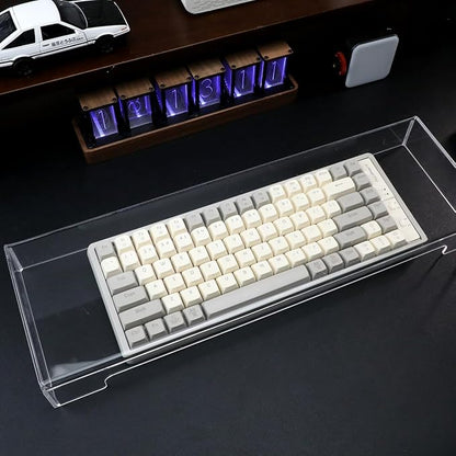 DOITOOL Acrylic Computer Keyboard Cover, Mechanical Keyboard Dust Cover Protector Cat Covers,Laptop Dust Cover(18.6 x 5.9X 1.8inch)