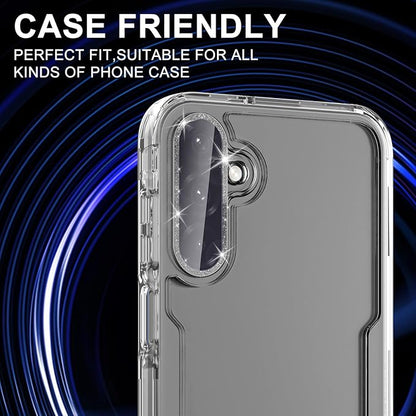 for Samsung Galaxy A26/A36/A56 Camera Lens Protector, Individual Metal Ring Tempered Glass Lens Cover, [Strong Adsorption] Scratch Resistant Ultra-Thin HD Clear Lens Cover, 1 Set-Black