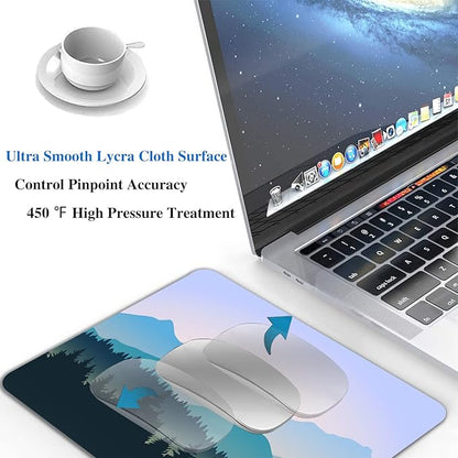 Mountain Landscape Mouse Pad, During Sunrise Mouse Pad for Design, Anti-Slip Rubber Base Wireless Mouse Pads for Laptop