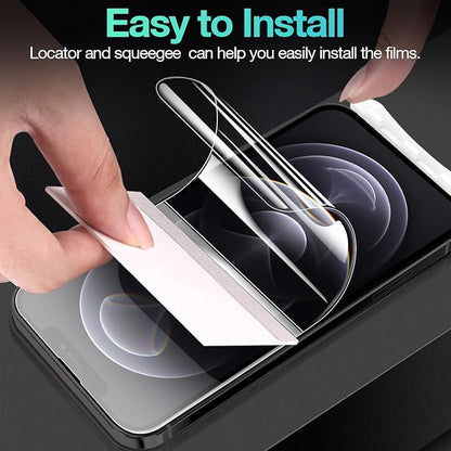 3 Pack Flexible Film Screen Protector for iPhone 12 Pro Max, Non-breakable Soft TPU Hydrogel Film for iPhone 12 Pro Max Screen Protector Film (NOT Glass)