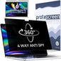 360° Privacy Screen for MacBook Pro 16 Inch (2021-2024, M1, M2, M3, M4), 4 Way Privacy Anti Glare Blue Light Filter Shield Film Anti Spy Laptop Protector for Mac 16.2In Computer