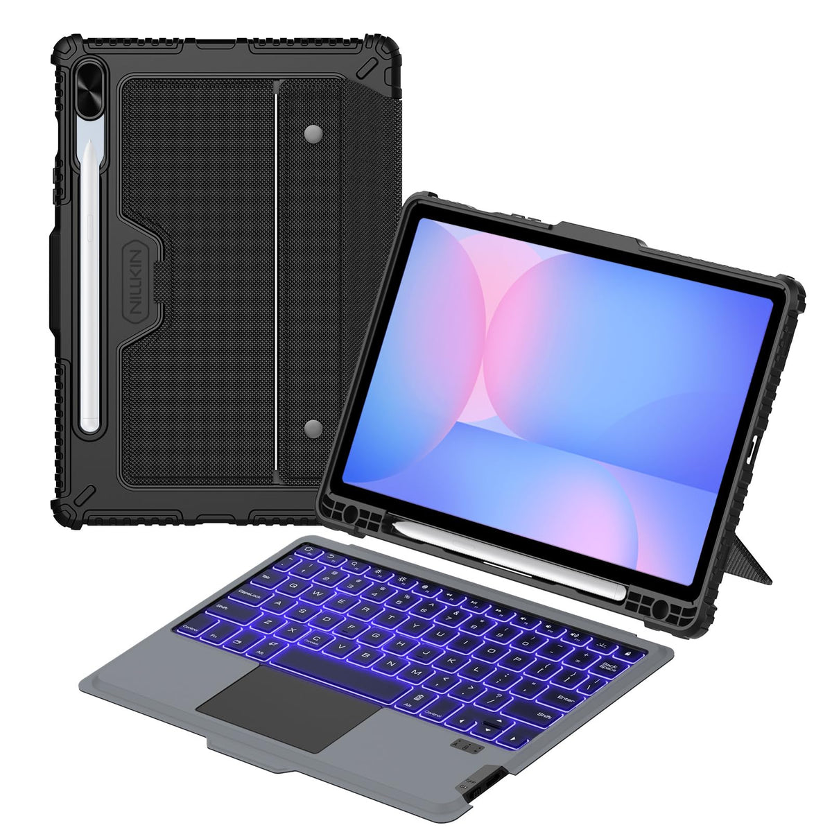 Nillkin Rugged Keyboard Case for Samsung Galaxy Tab S10+ / S9+ 12.4 Inch