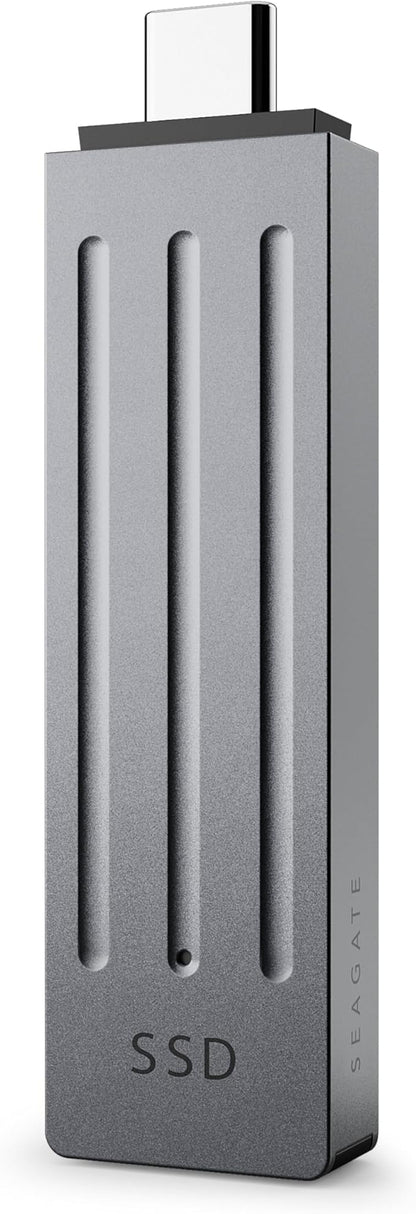 Seagate Ultra Compact 2TB, Portable SSD, 1000MB/s, USB-C, USB 3.2 Gen2, IP54 Water Dust and 3m Drop Resistant, Windows/Mac/iPhone/iPad/Android Phone/Tablet/PS4/PS5/Xbox Compatibility (STMX2000400)