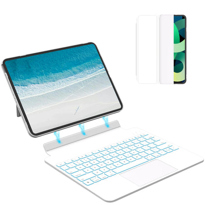 Otuoor iPad Pro 13 Inch Case 2024 with Keyboard, Magnetic Detachable Keyboard Case for iPad Pro 13 Inch (M4, 2024) with 7 Colors Backlight, Multi-Touch Trackpad, Portrait/Landscape Mode (White)