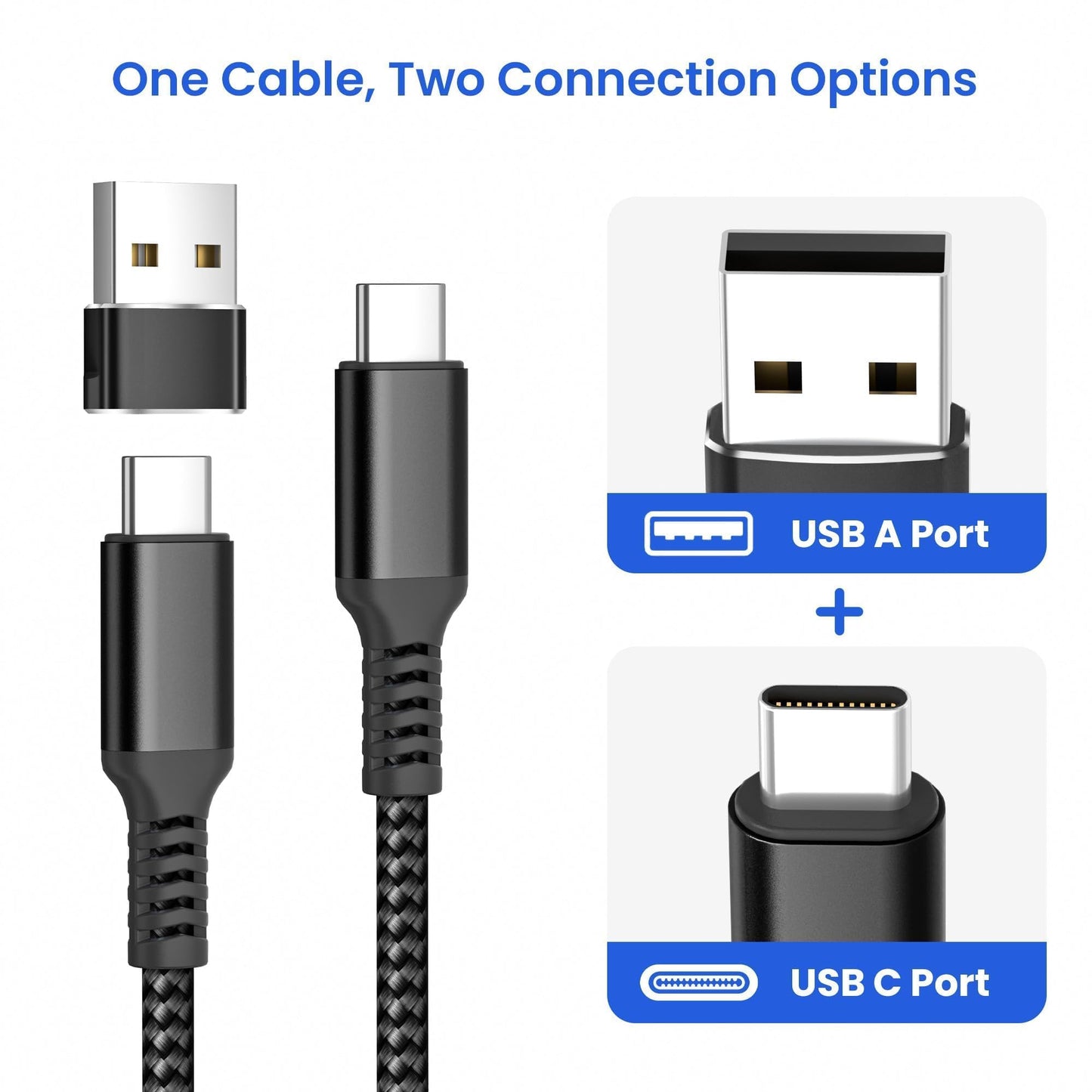 Elebase for Samsung Galaxy Z Fold Flip 7 USB C Charging Cord 6.6FT with Adapter,Type C 60W PD Fast Charger Cable for Z Fold Flip 7 6 5 5G,S25,A56 A55 A54 A36 A26 A16,Tab S11 S10 9 A9 A8 Lite,Note 20