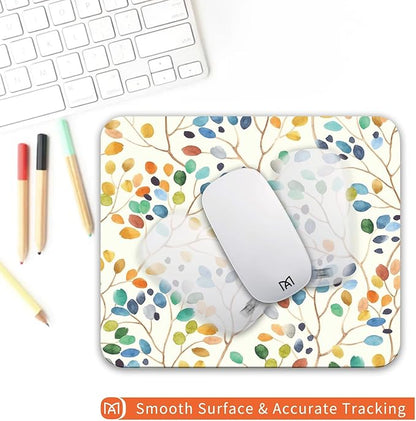 Square Mouse Pad Colorful Forest,Personalized Premium-Textured Custom Mouse Mat Design,Washable Mousepad Cloth,Non-Slip Rubber Base Computer Mouse Pads for Wireless Mouse