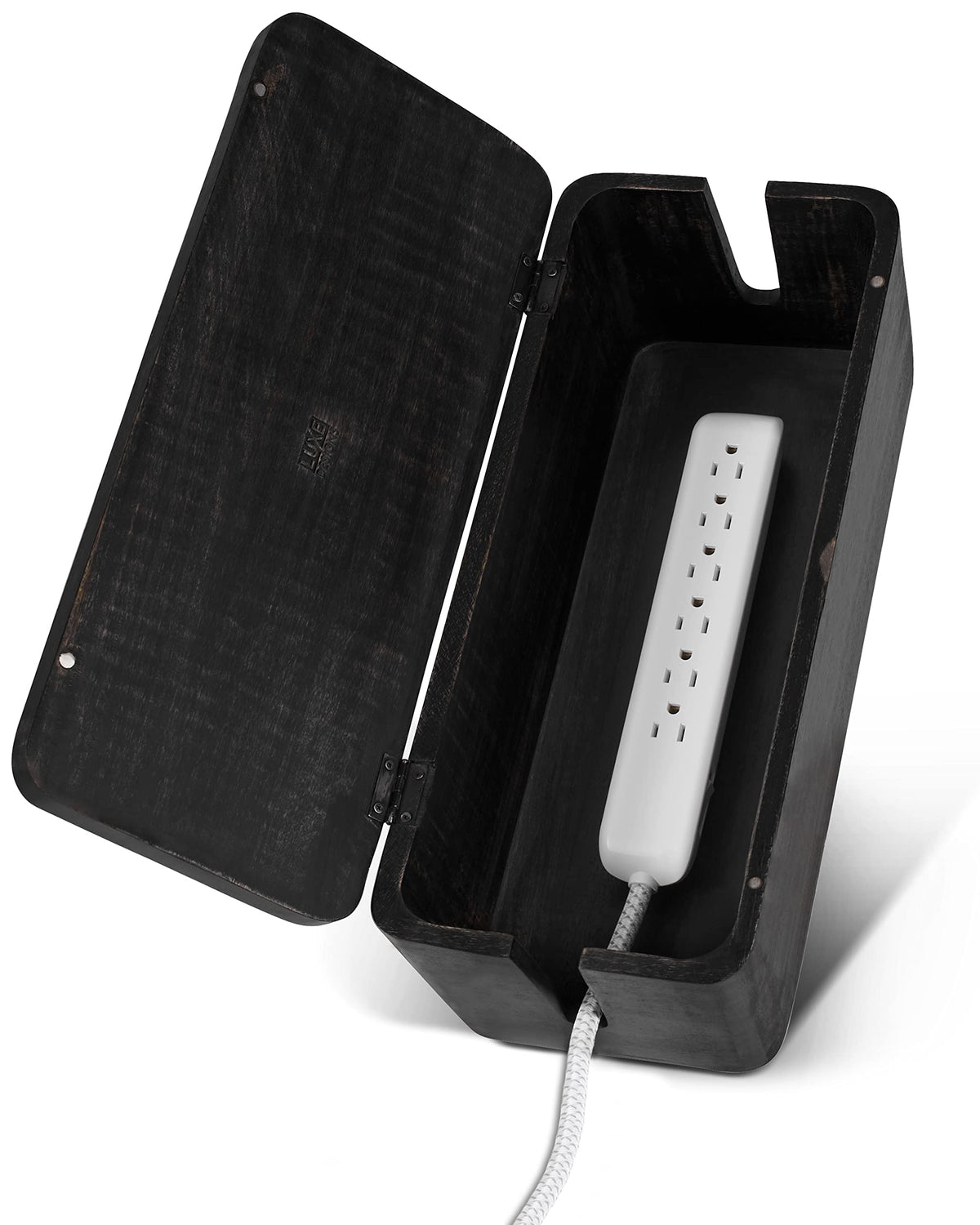 Large Cable Management Box, Wood Wire Organizer & Power Strip Cord Hider
