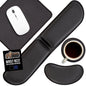 GORILLA GRIP Memory Foam Wrist Rest for Computer Keyboard, 2 Piece Gray