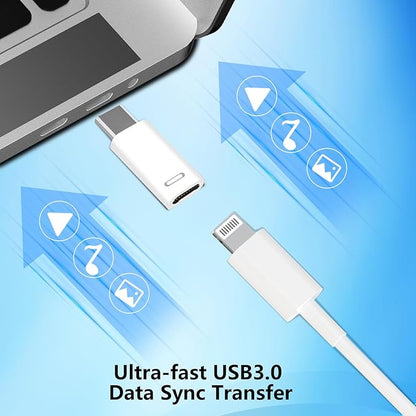 [Apple MFi Certified] Lightning to USB-C Adapter, Stuffcool 4Pack Lightning Female to Type-C Male Digital Connector PD 35W Type-C Fast Charging for iPhone 17/17 Air/17 Pro/17 Pro Max/16/16 Pro/15/iPad