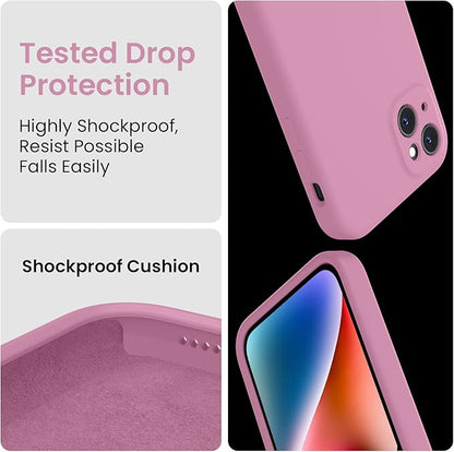 FireNova Designed for iPhone 13 Case, Silicone Upgraded [Camera Protection] Phone Case with [2 Screen Protectors], Soft Anti-Scratch Microfiber Lining Inside, 6.1 inch, Lilac Purple