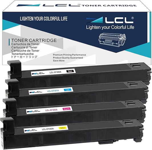 M880 827A Toner Cartridge Set Replacement for HP 827A CF300A CF301A CF302A CF303A Toner Cartridge Compatible with Flow MFP M880z M880z+ M880z+NFC Managed Flow M880zm Printer (4-Pack KCMY)