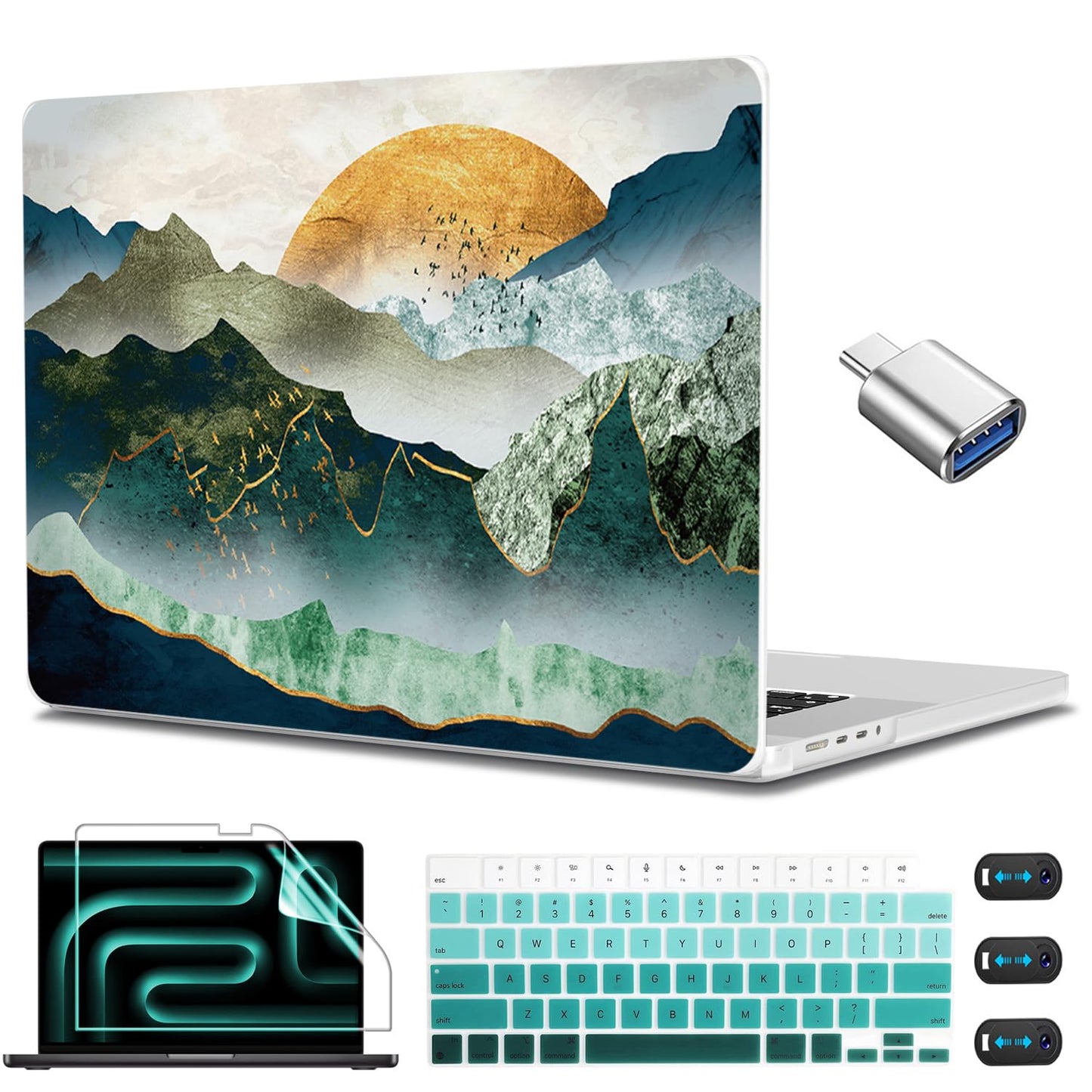 CISSOOK Compatible with MacBook Pro 14 inch Case M5 M4 M3 M2 M1 2026-2021