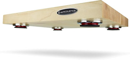IsoAcoustics Delos Turntable Isolation Butcher Block Series: 1815M1 (18" W x 15" D x 1.75" H) Maple