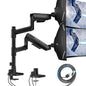 ARES WING Dual Monitor Mount for 17-49 Inch Screen, Black